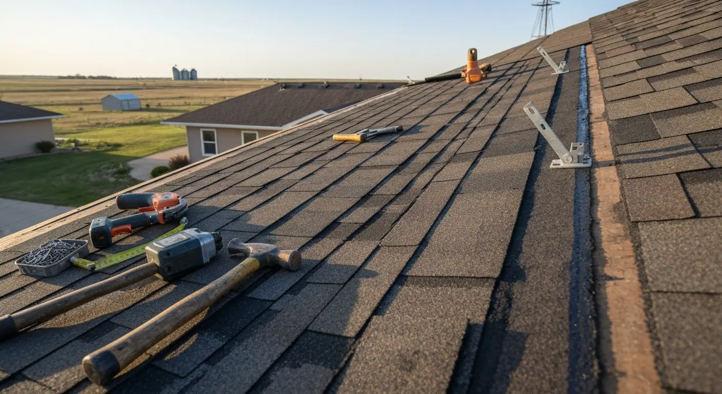Roof repair work