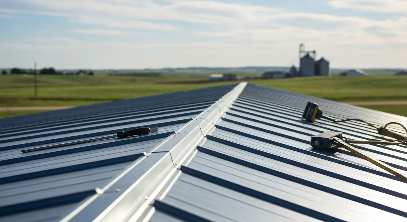 Metal roofing installation