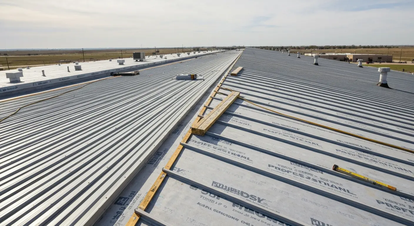 Commercial roofing installation
