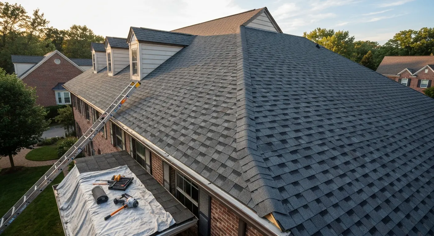 Residential roofing installation