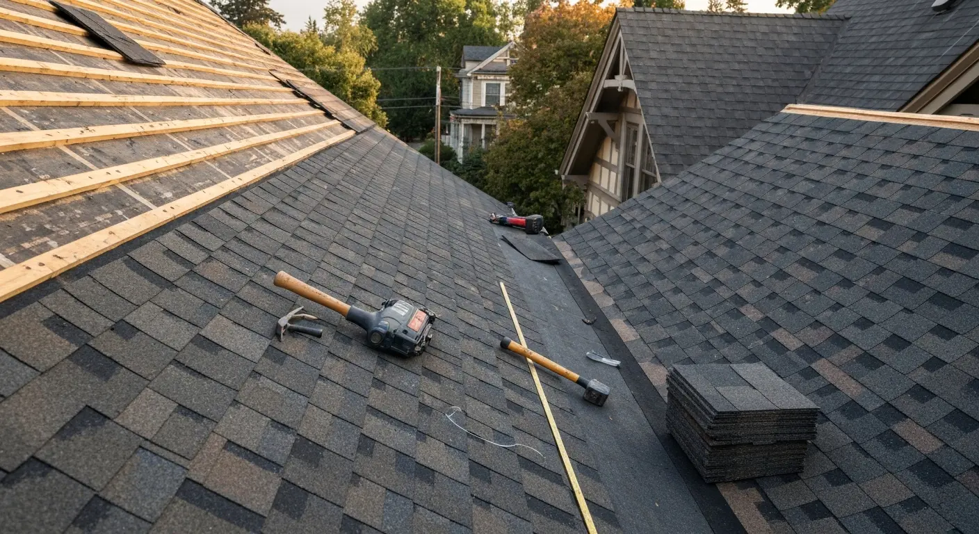 Residential roof installation
