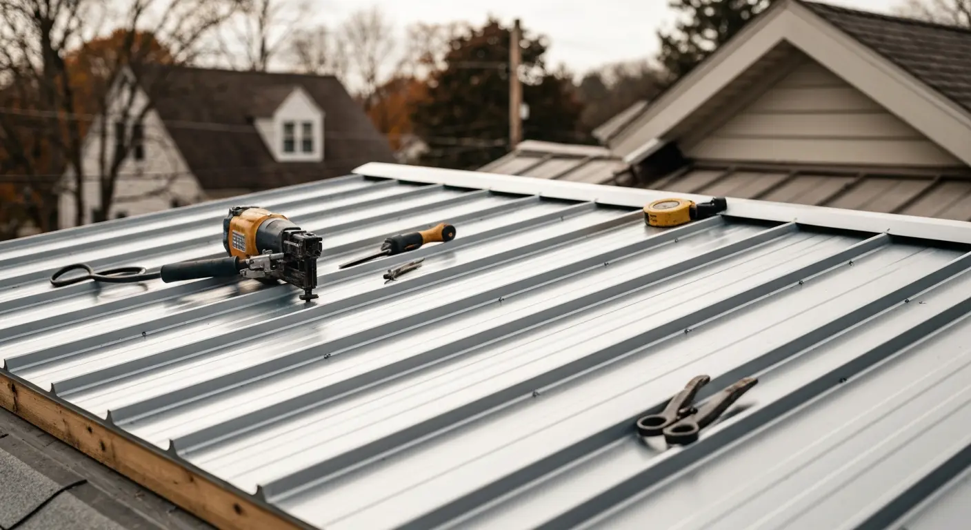 Metal roofing project