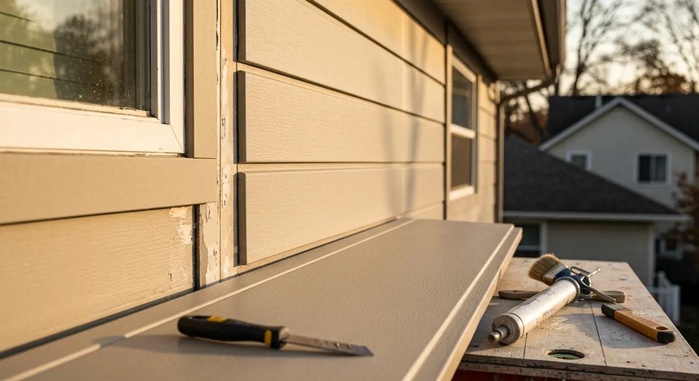 Fiber cement siding repair