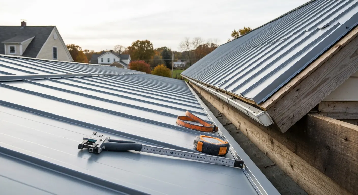 Metal roofing installation