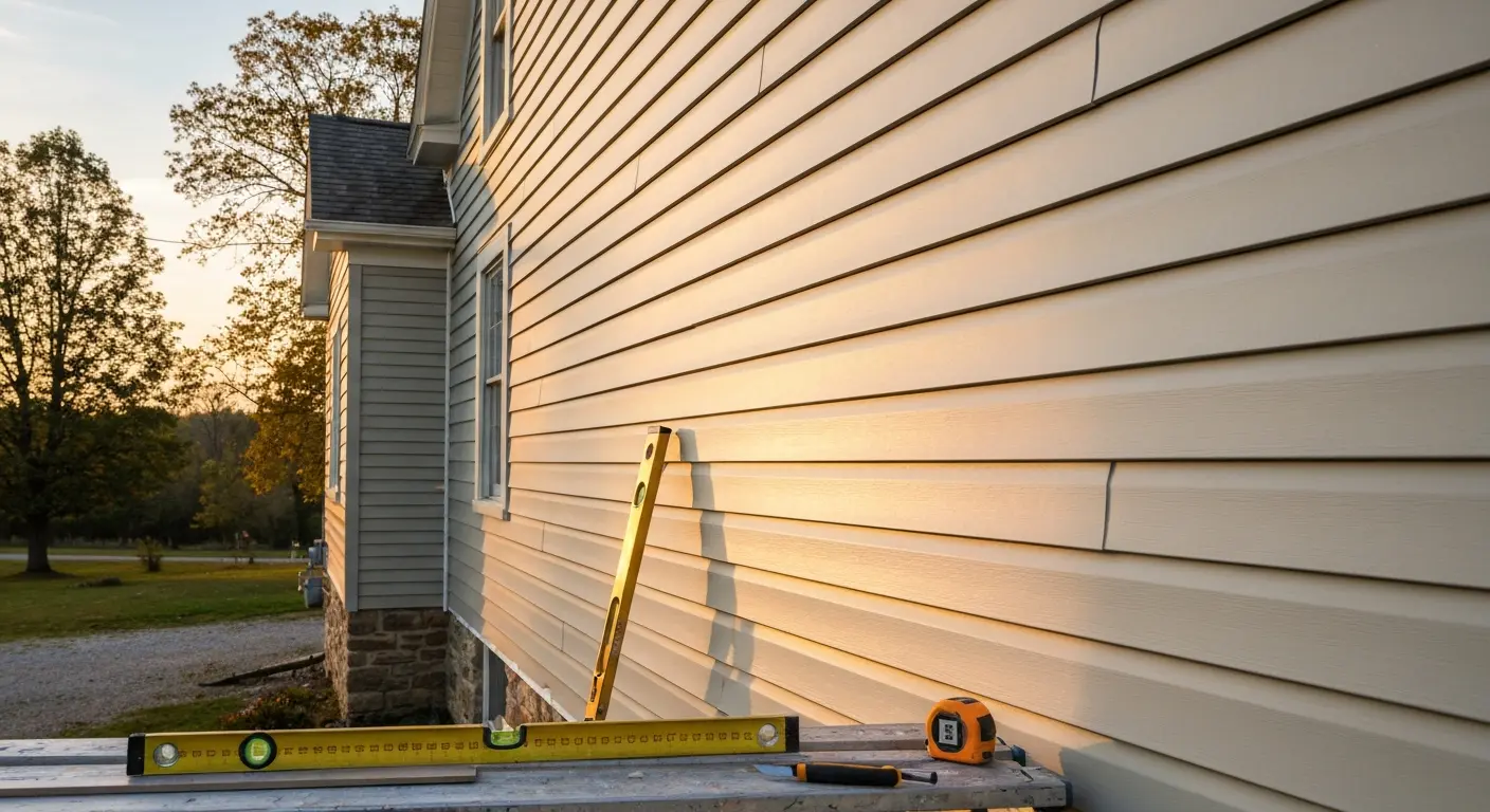 Professional siding installation on residential home