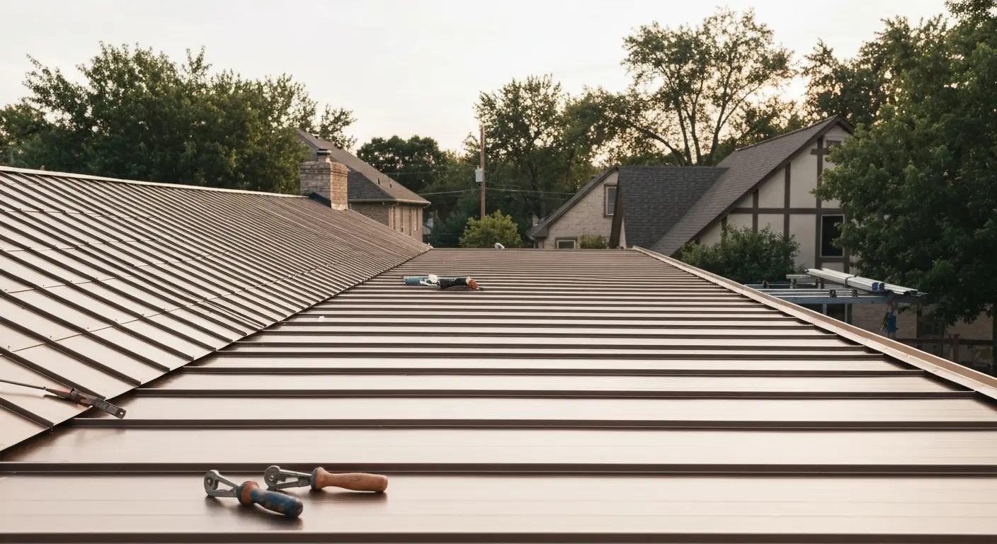 Metal roofing installation