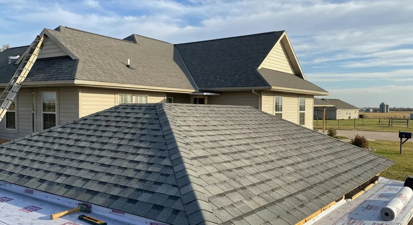 Asphalt shingle roof installation in Syracuse