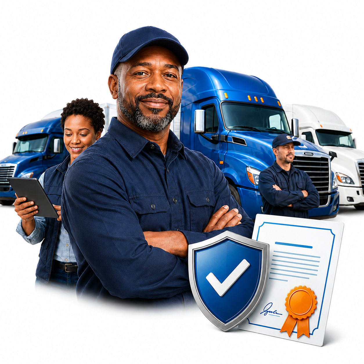 Owner-operator and small fleet DOT compliance enrollment graphic
