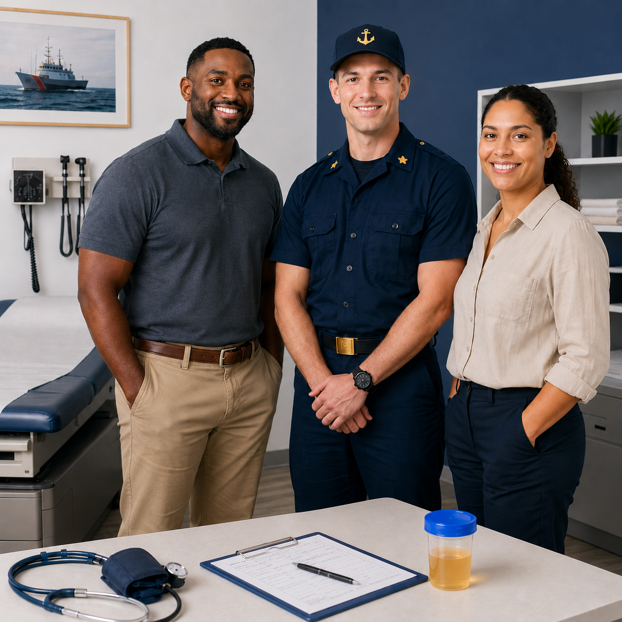 Coast Guard Merchant Mariner physical and drug testing at DOT Medical Exams 4 U