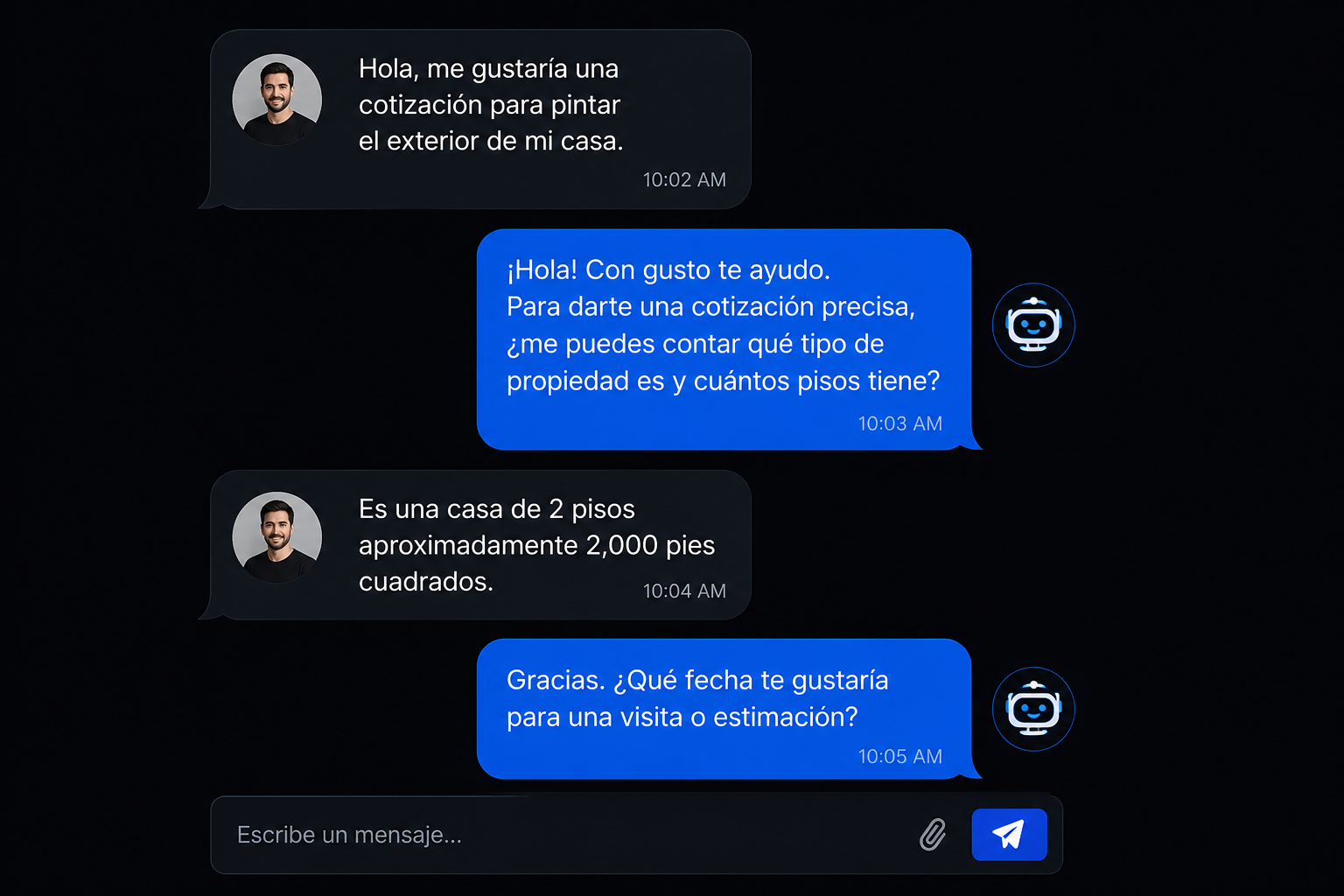 Conversación con asistente IA
