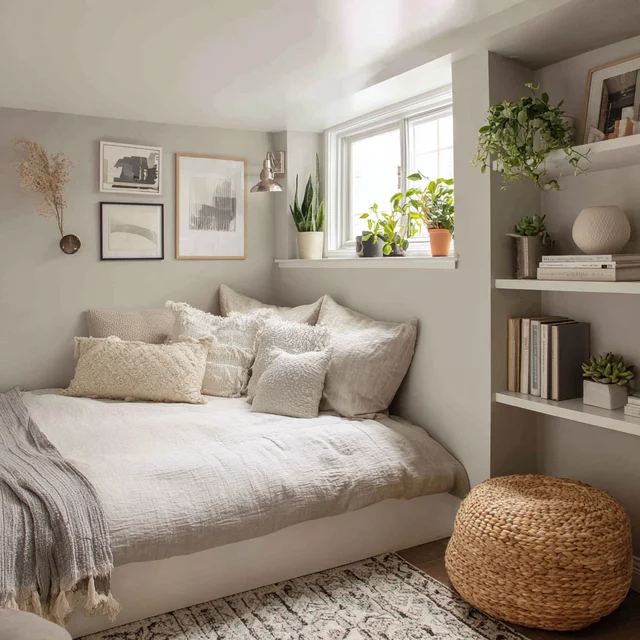 Basement bedroom painting services in Calgary by Crown Apex Corp