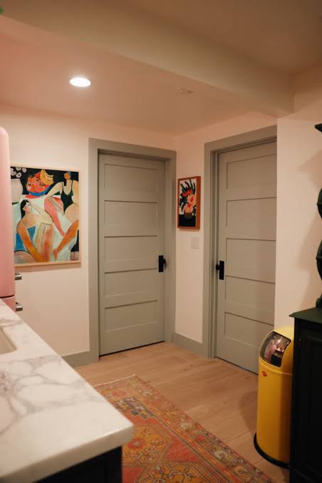 Kitchen door and trim painting services in Calgary