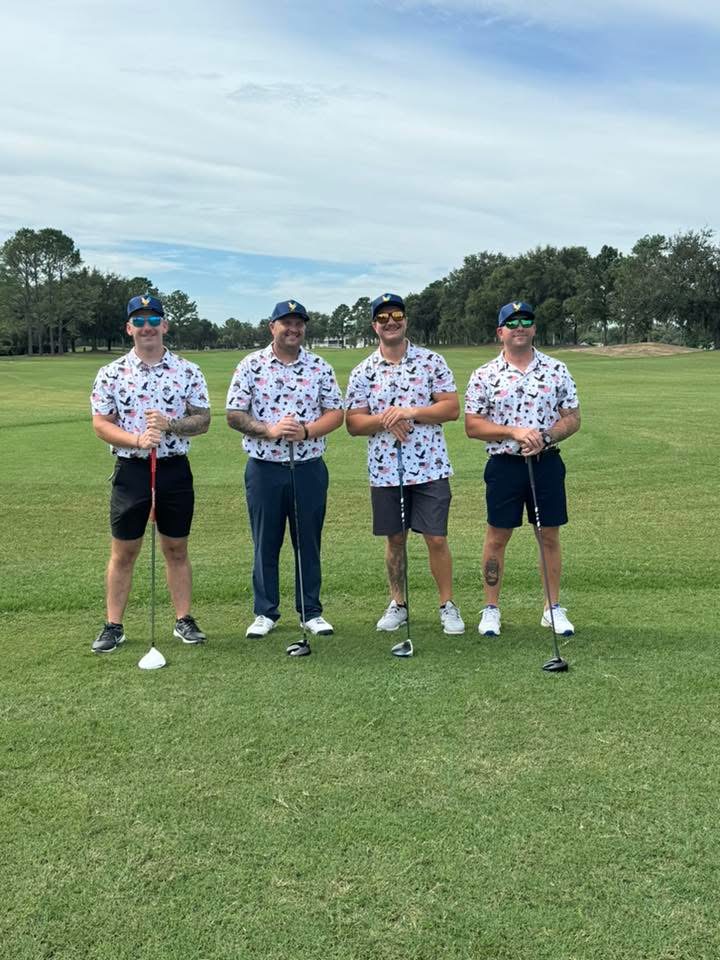 Golf tournament participants during the Pasco County Professional Firefighters 9/11 Memorial Golf Tournament