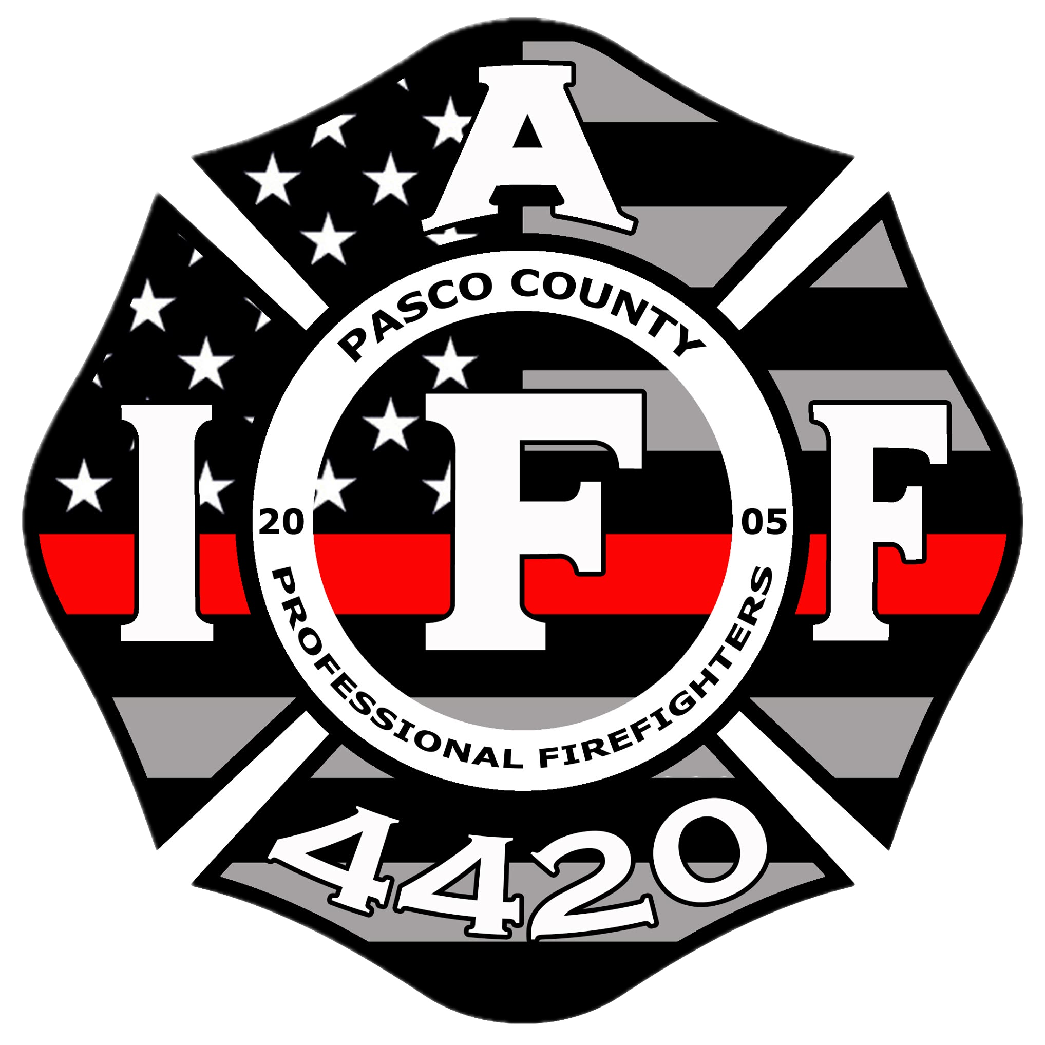 IAFF Local 4420 Thin Red Line Logo