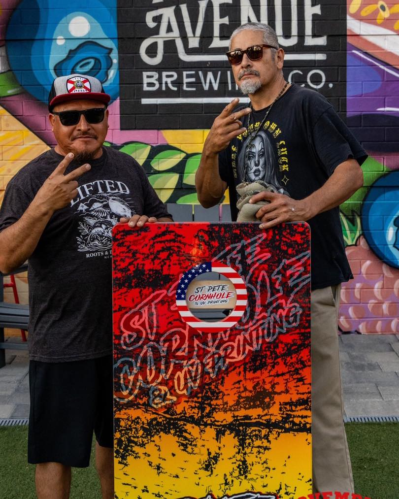 2nd place winners at the Movember Cornhole Challenge