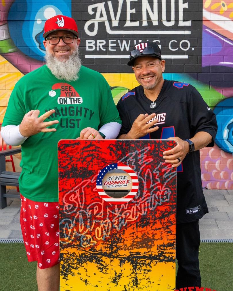 3rd place winners at the Movember Cornhole Challenge