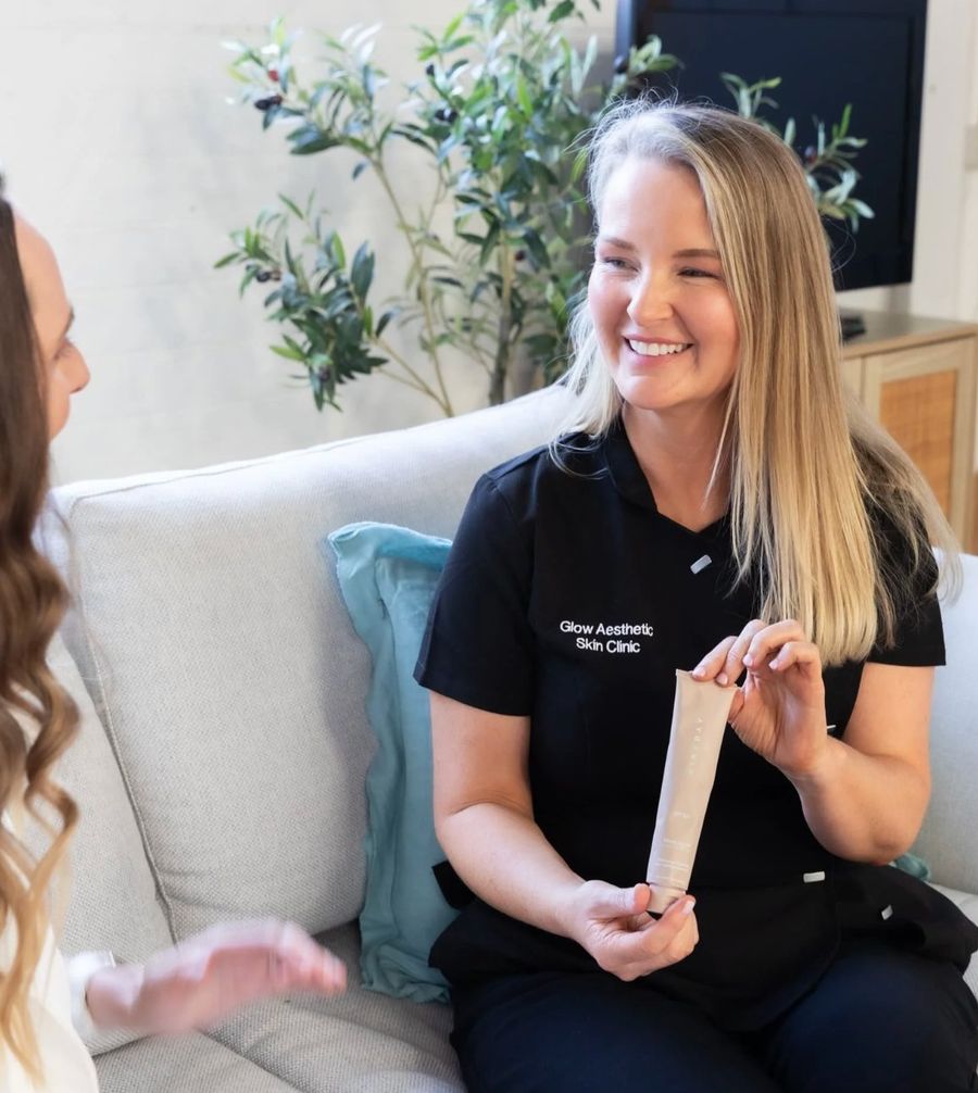 The Glow Aesthetic Skin Clinic team in consultation