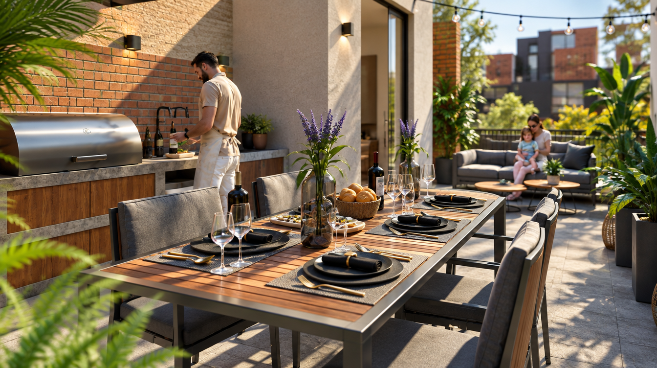 Render Terraza social — tercera planta KANTU Residencias