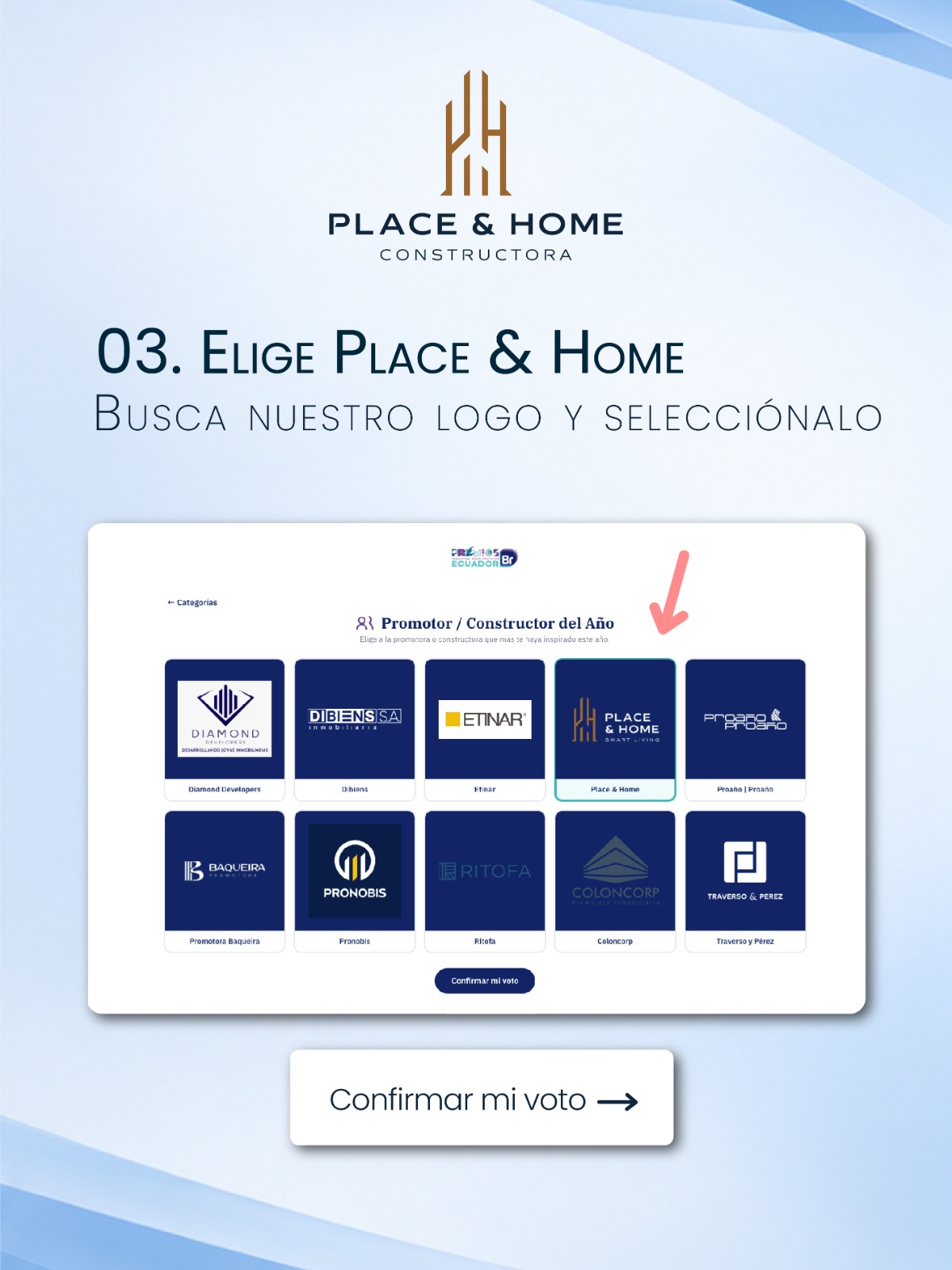 Paso 3: selección del logo de Place & Home