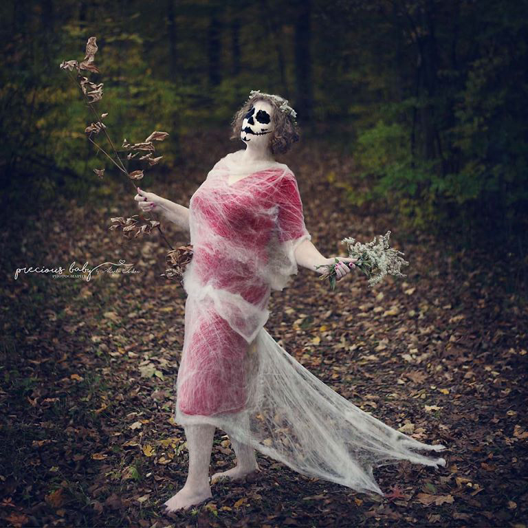 An artistic photo by Angela Forker depicting me as a zombie - Cheryl Krichbaum