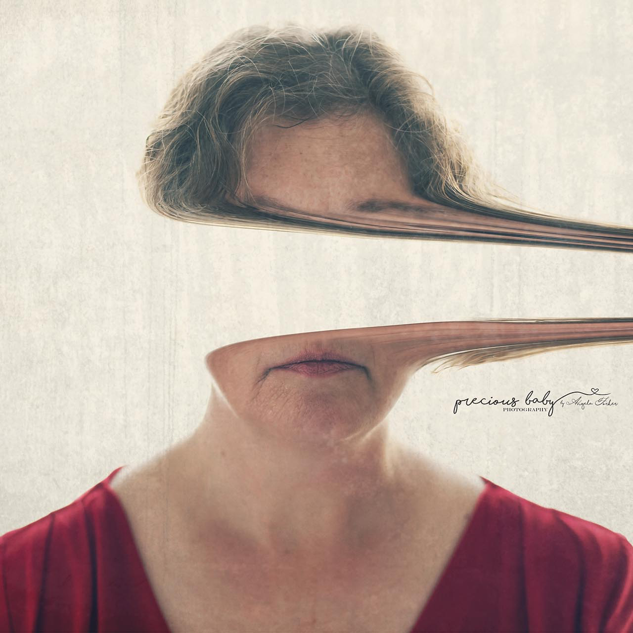 An artistic photo by Angela Forker depicting my face falling - Cheryl Krichbaum