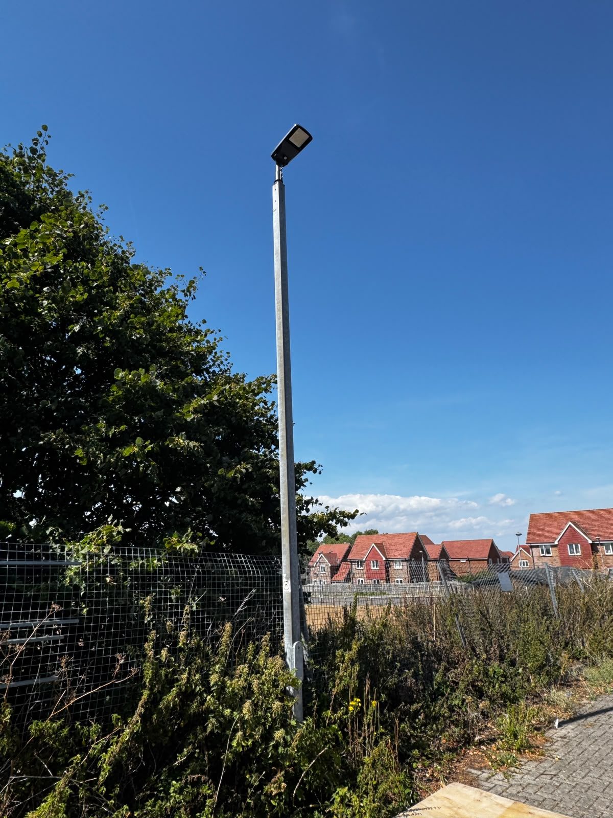 Estate Floodlight Column Install by Everstone Electrical, Medway