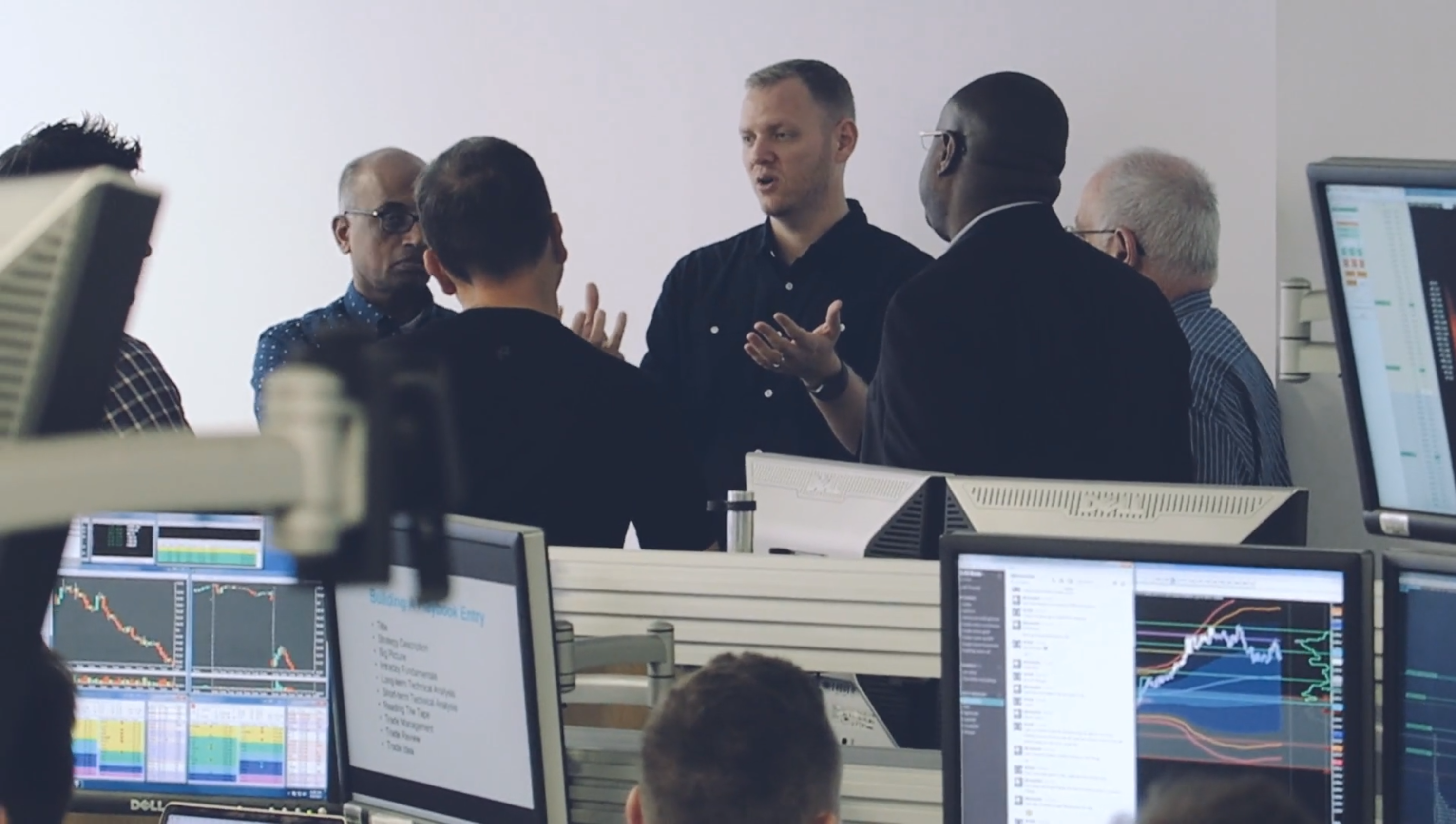 Andrew Falde with traders