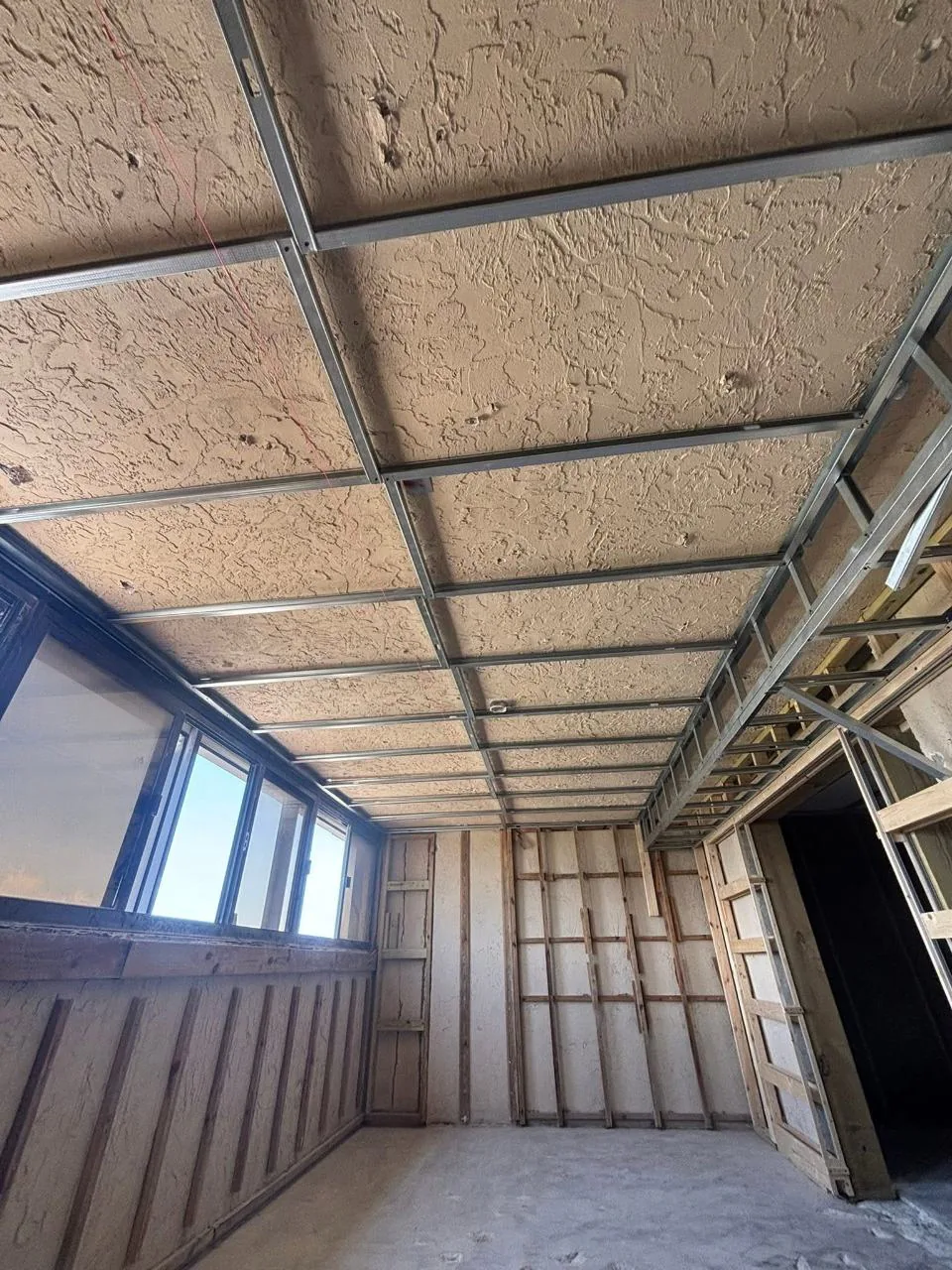 Steel stud framing and insulation
