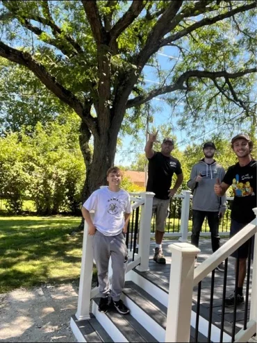 ADX Construction crew on a finished porch