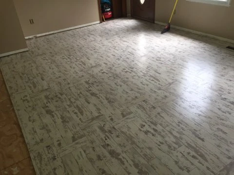 Luxury vinyl plank flooring