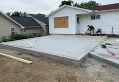 Slab poured for an addition
