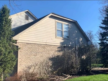 Finished gable and siding