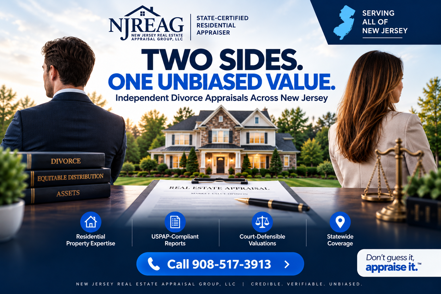 NJREAG independent divorce appraisal in New Jersey