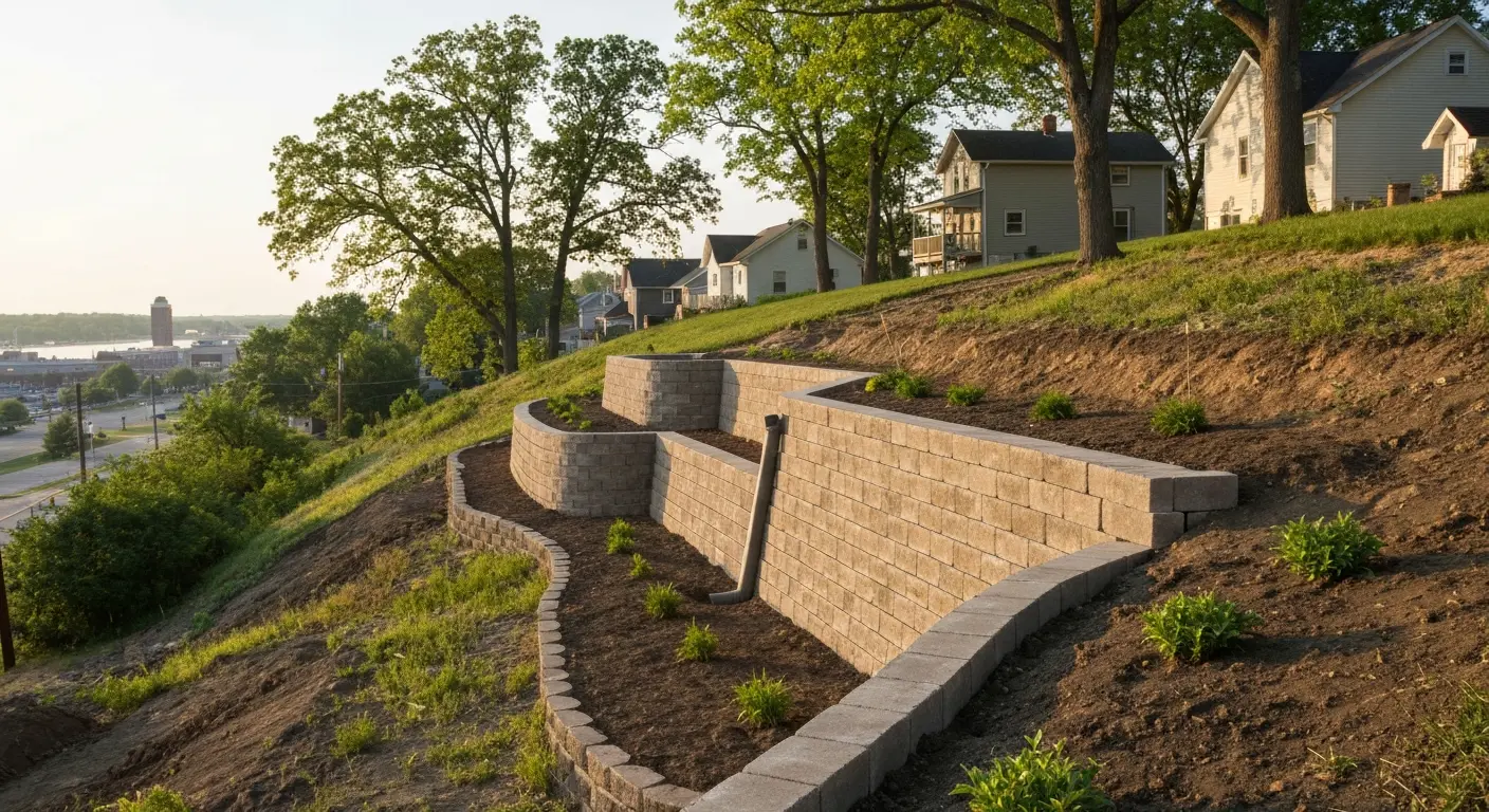 Retaining wall construction