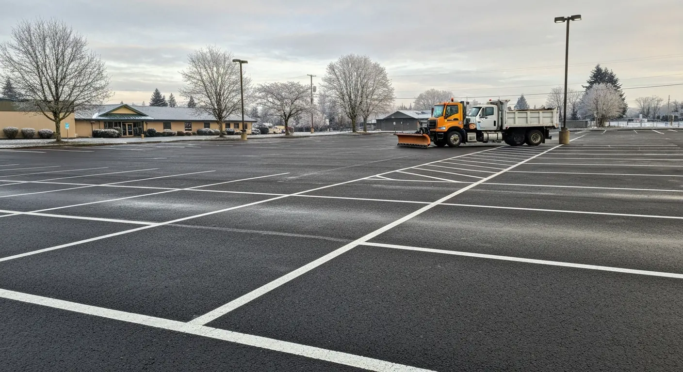 Parking lot snow removal