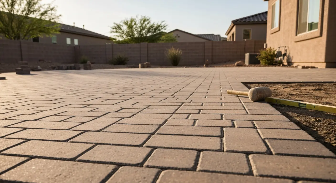 Paver patio installation