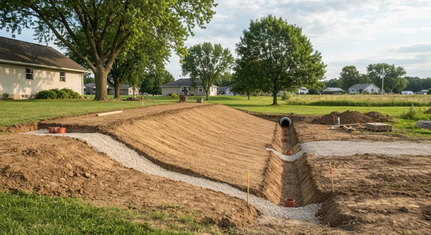 Grading and drainage work