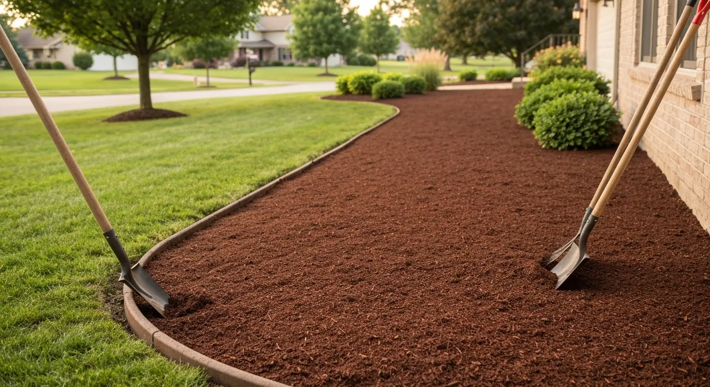Mulch installation and landscaping beds
