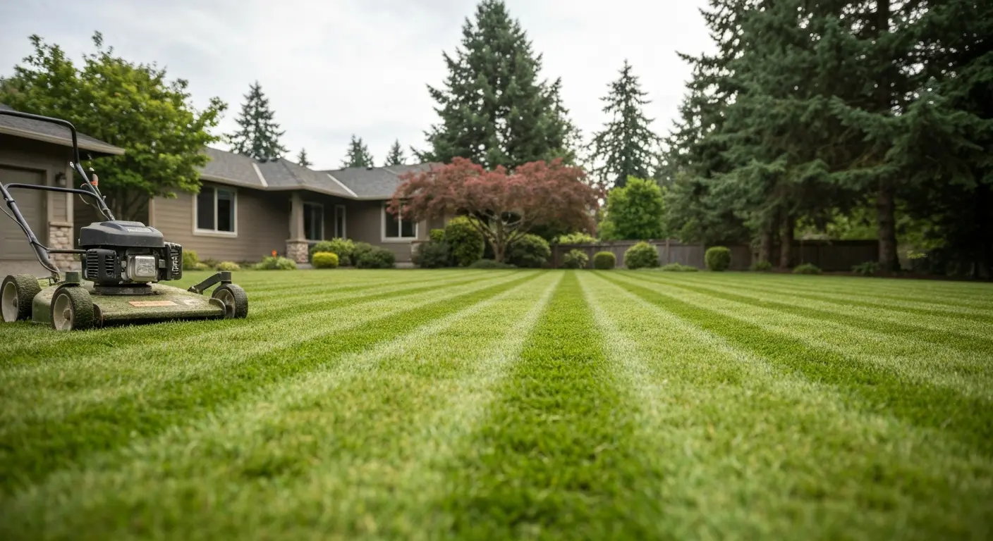 Residential lawn mowing