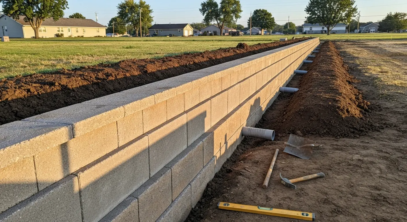 Retaining wall construction