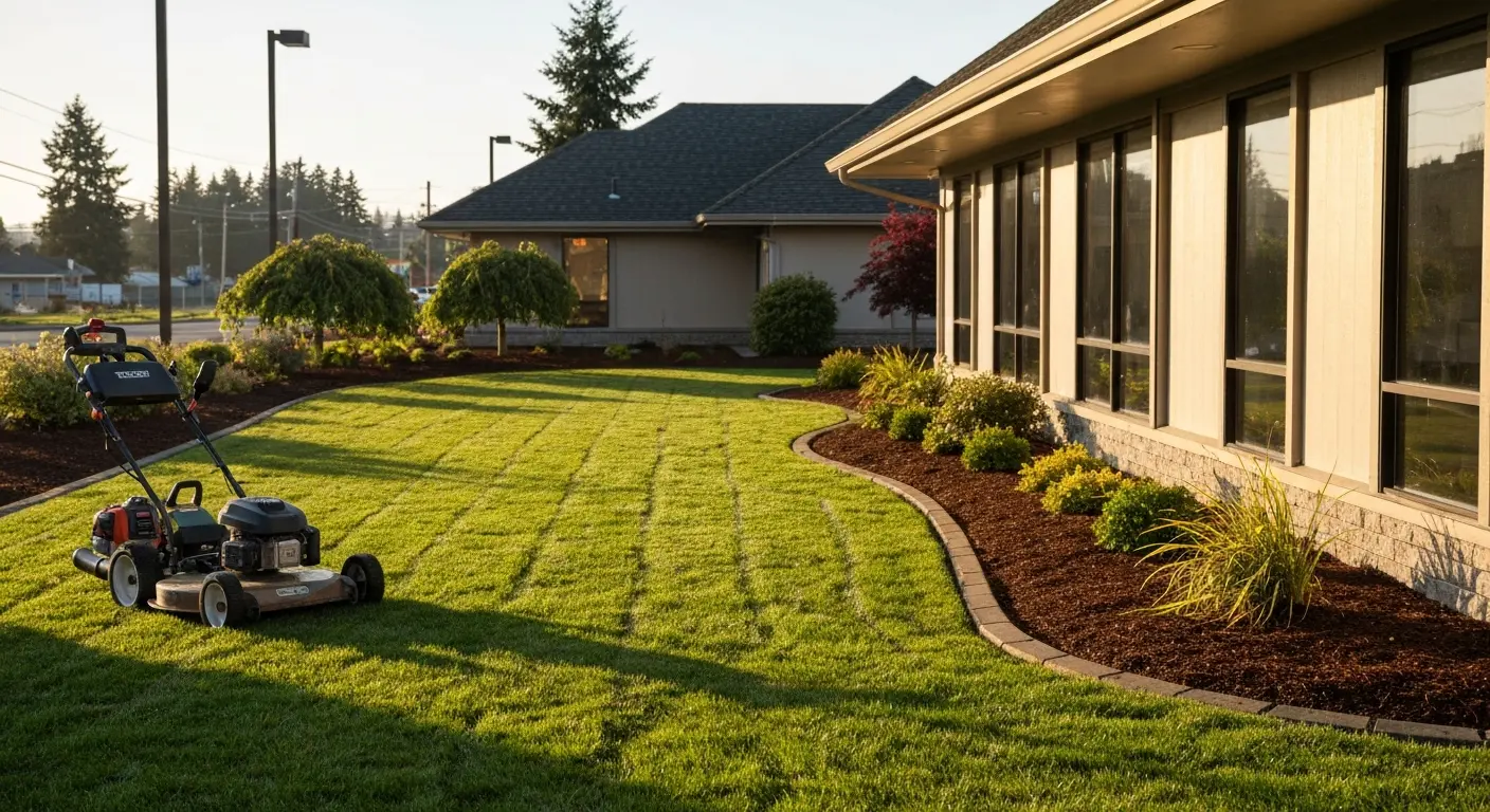 Commercial property lawn care
