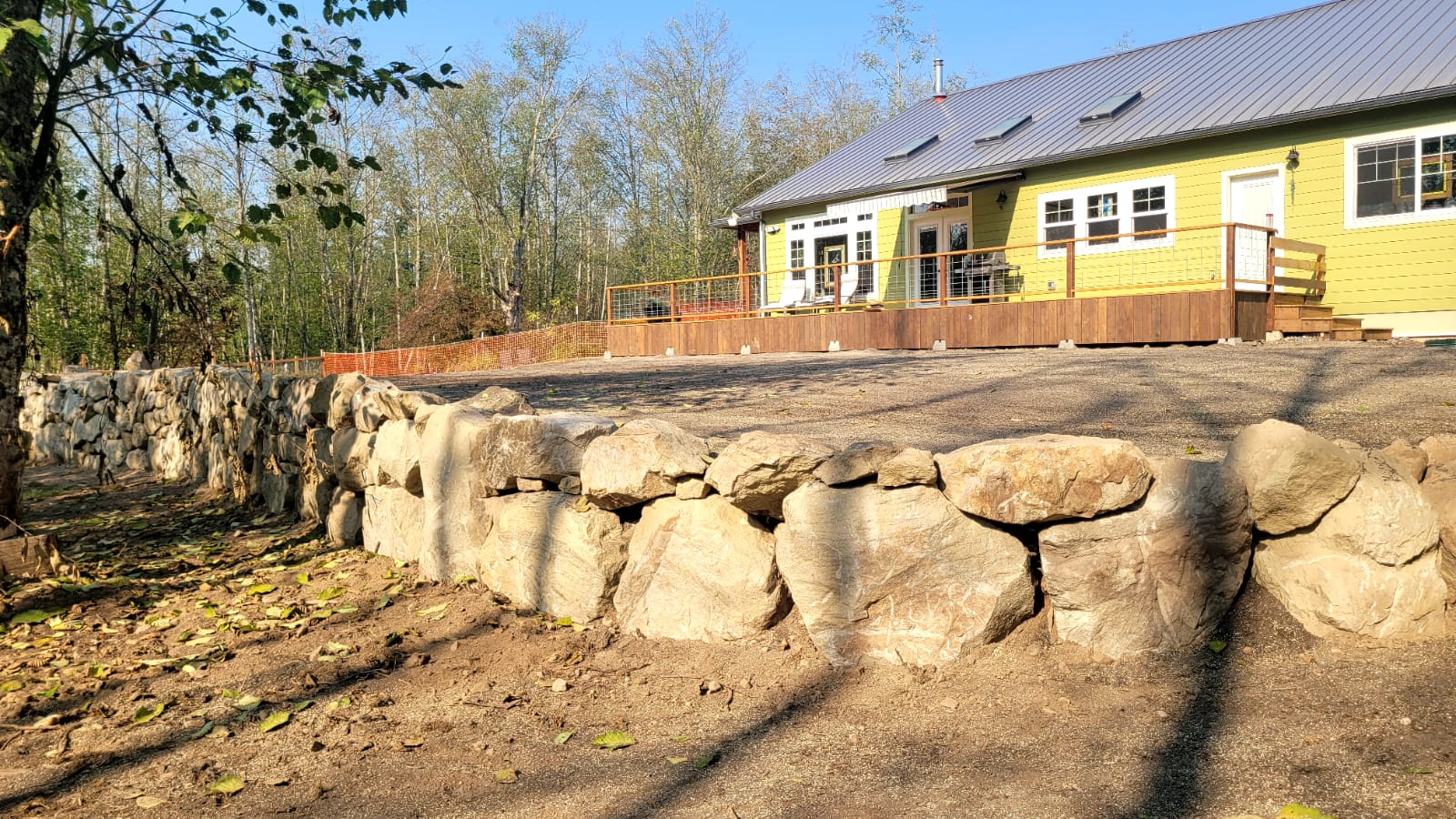 Rural Boulder Retaining Wall