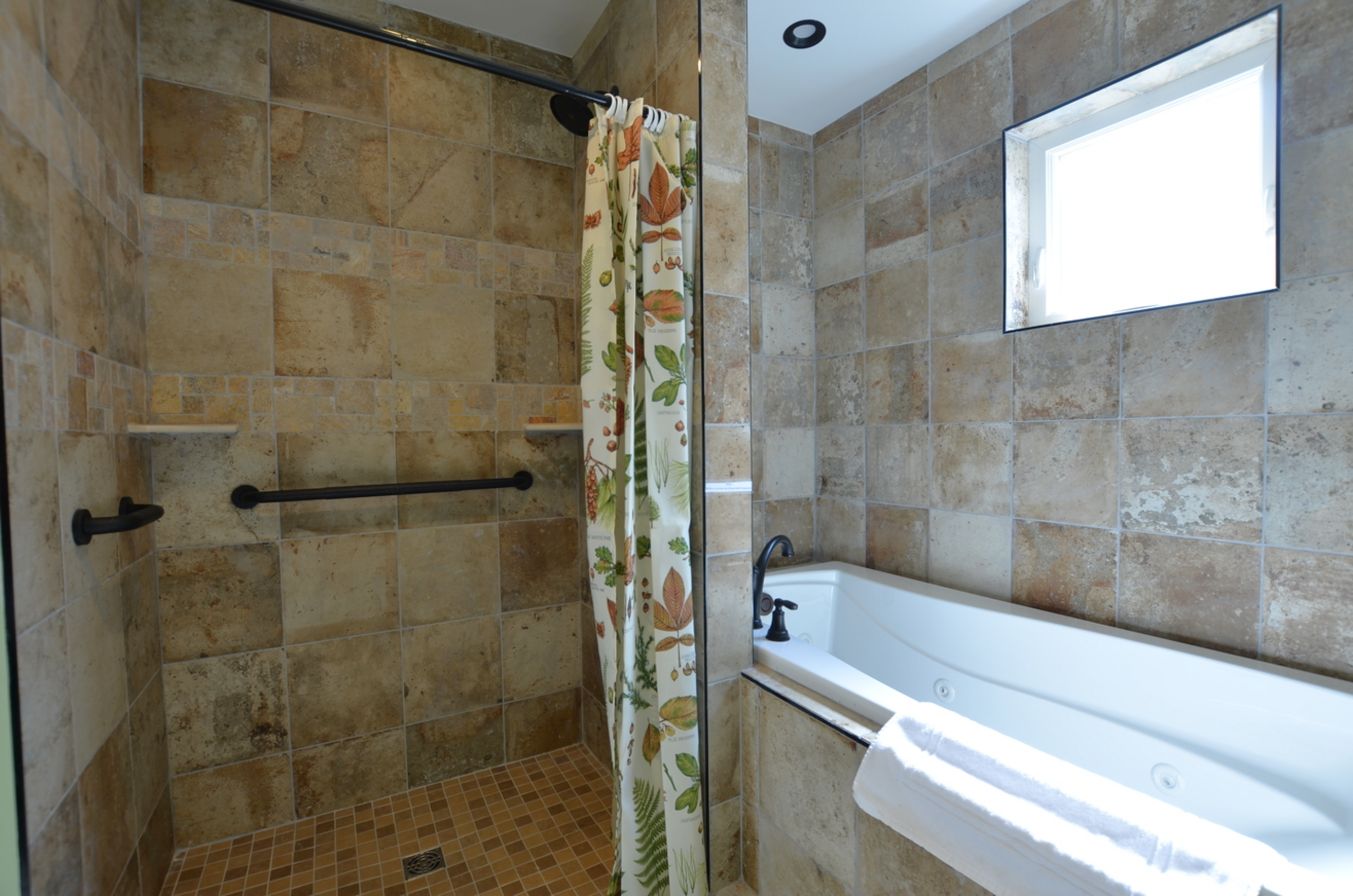 Private master bathroom at Sky Breeze cabin with upscale bathroom amenities