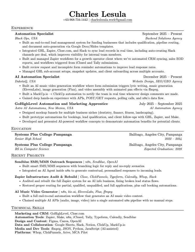 Resume Preview