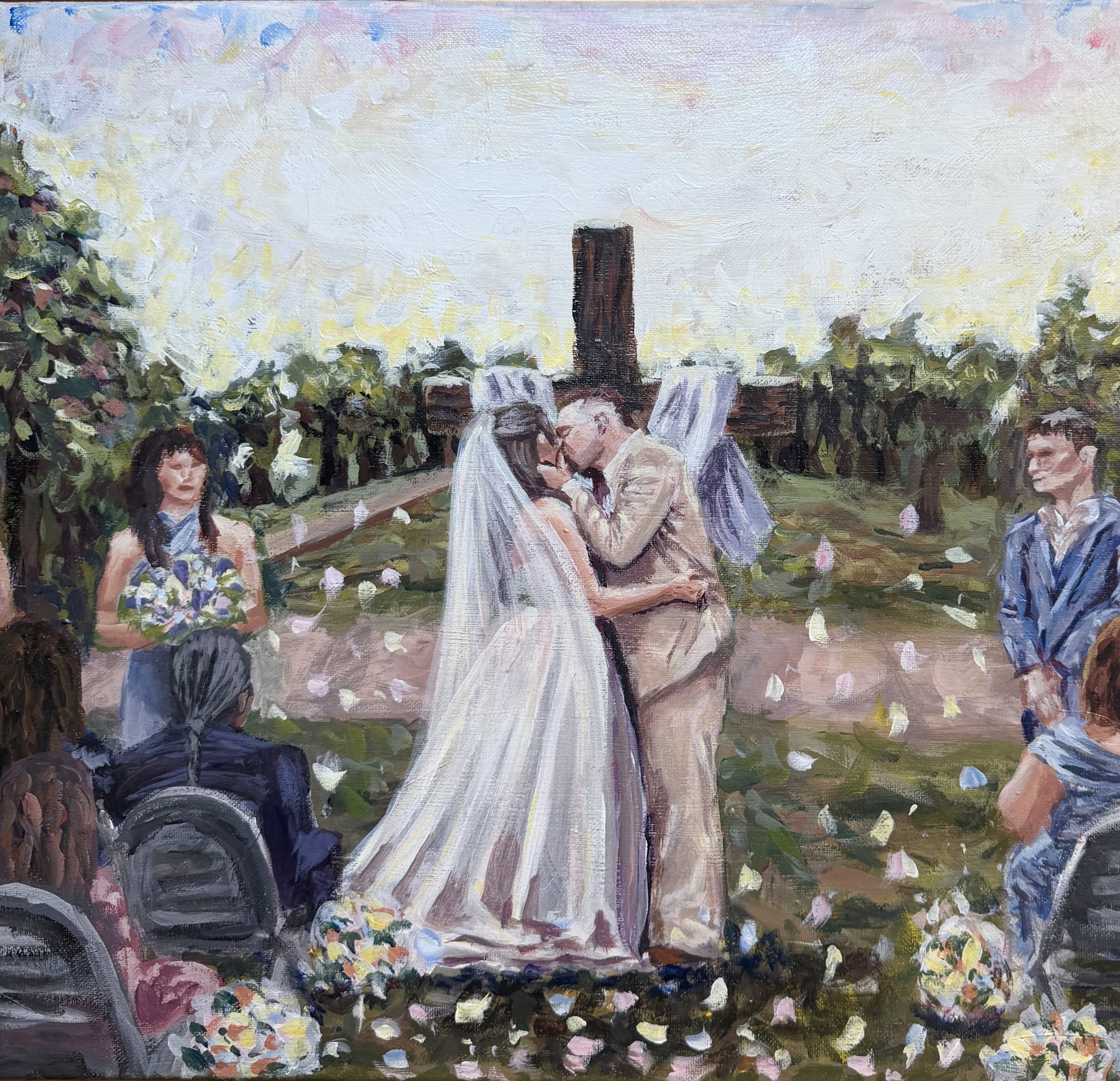 Wedding painting detail