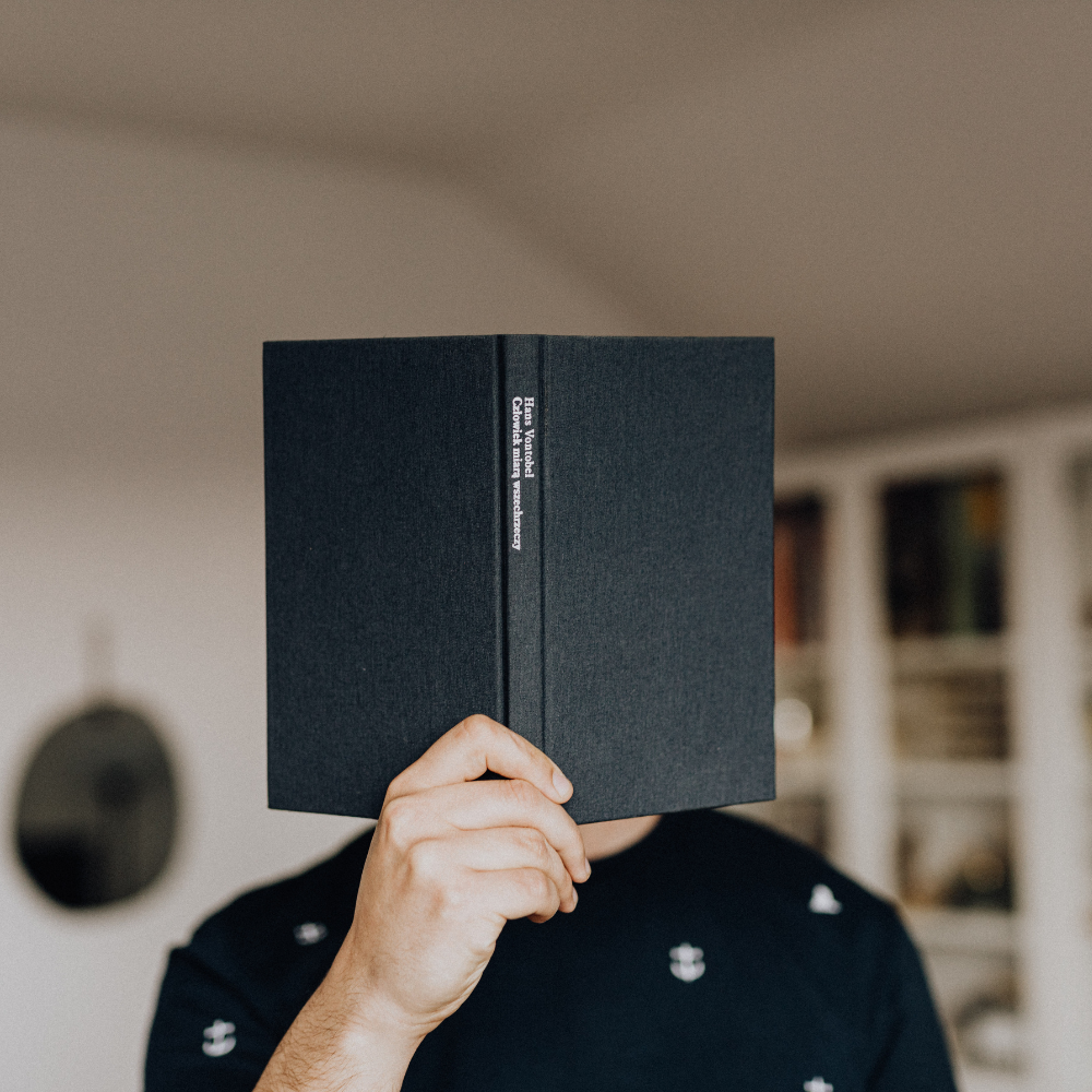 Holding a book