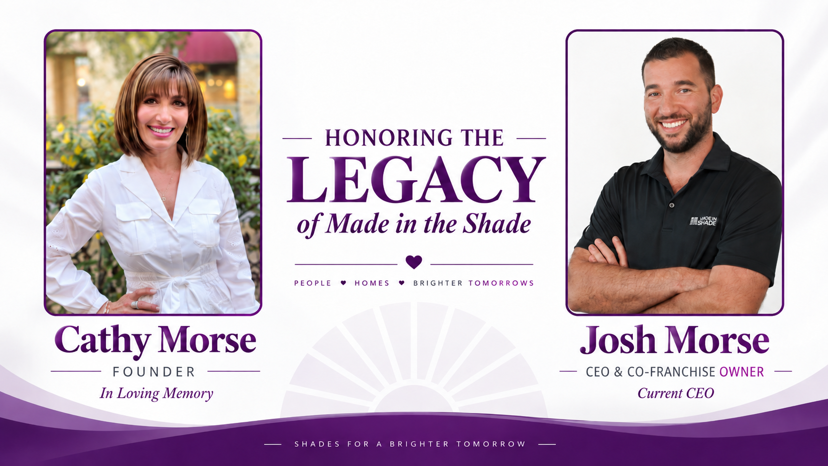 The original founder and the current CEO of Made in the Shade Franchise