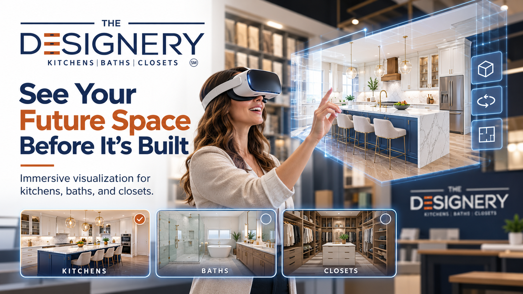 The Designery Franchise applied veritual reality technology in their sales project, helping clients see their project in "Real life" before deciding to move forward. 