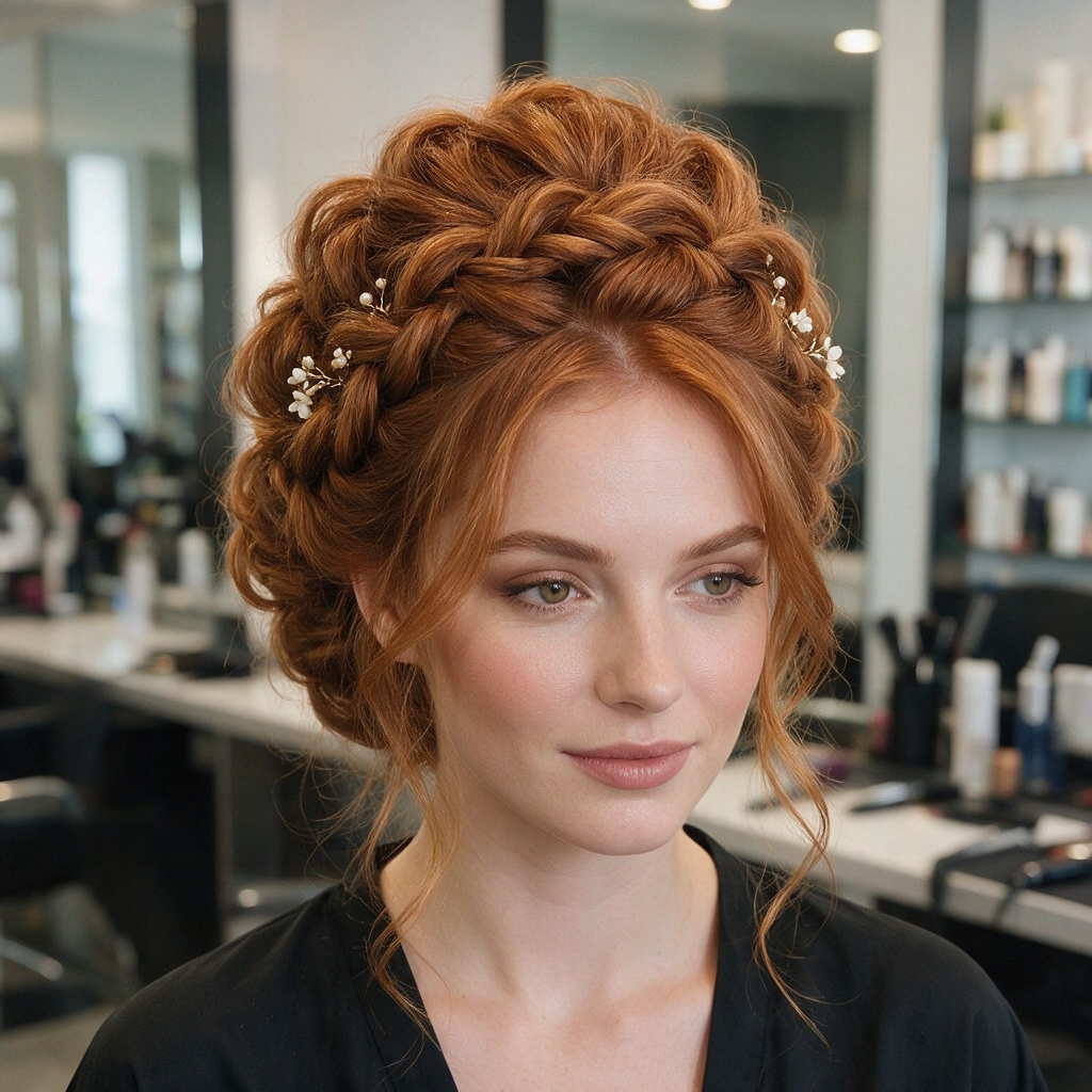 Event styling by AP Beauty Salon — romantic updo with soft texture
