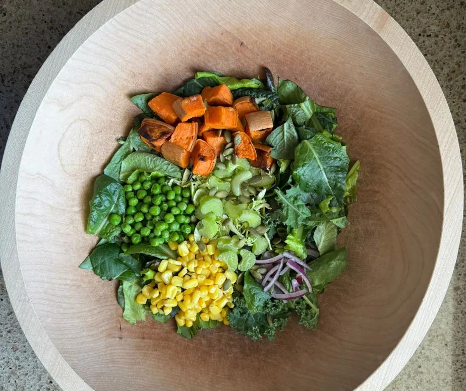 Roasted Sweet Potato Garden Bowl